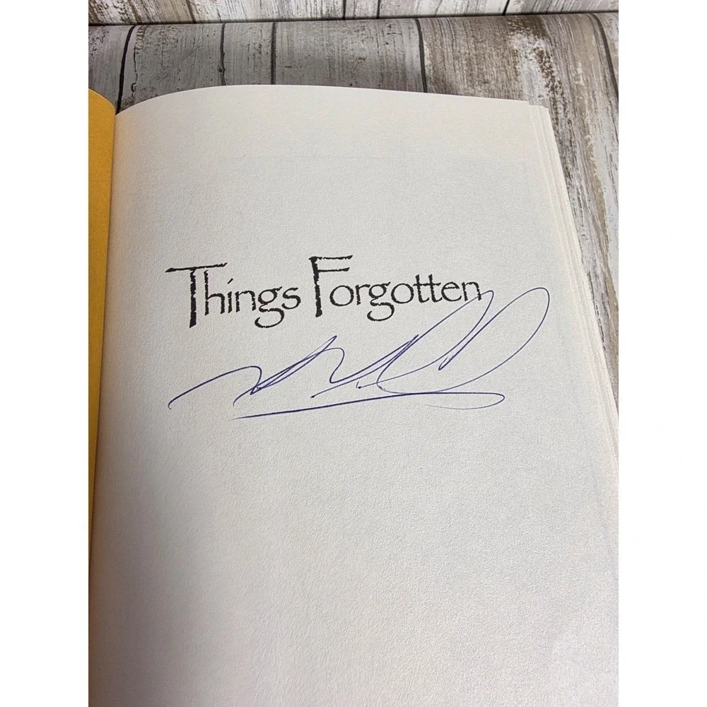 Things Forgotten Thomas N Tabback Signed Hardcover Novel 2011 First Edition ISBN